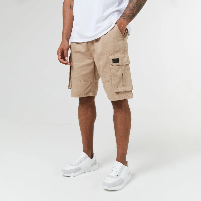 Long Fit Utility Cargo Short | Stone Classic Men's Pin