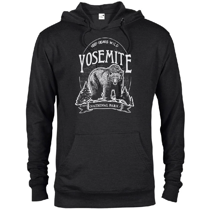 Yosemite Keep Bears Wild National Park Hoodie Edgy Men's Punk