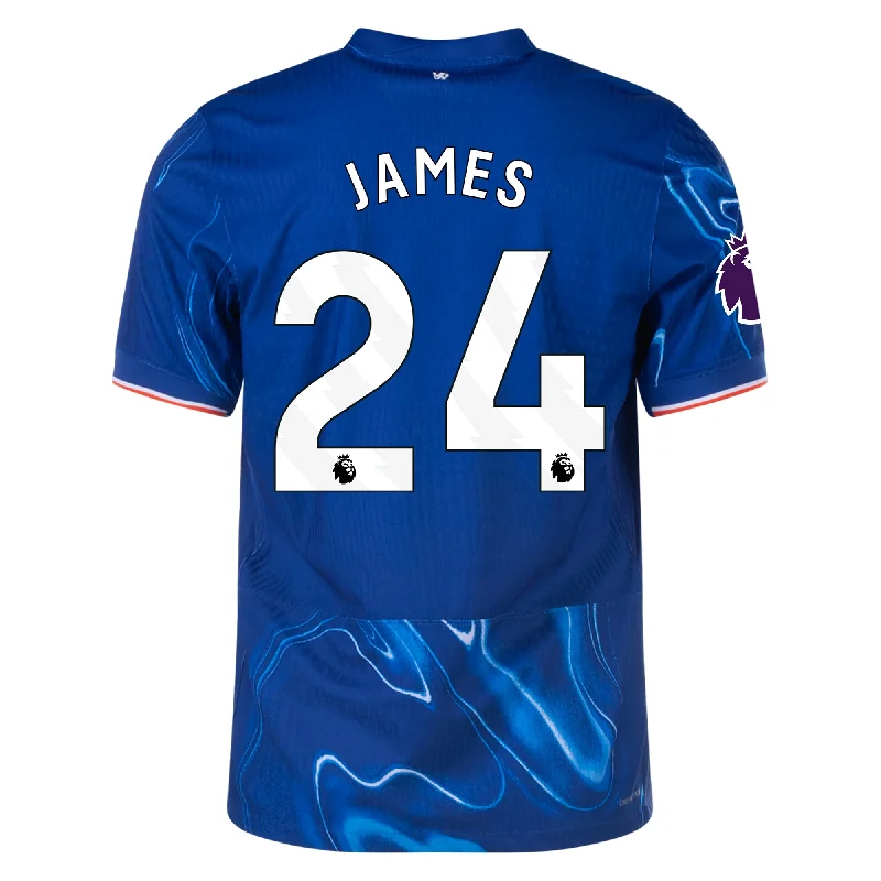 Nike Chelsea Authentic Reece James Home Jersey w/ EPL Patch 24/25 (Rush Blue/Team Orange) Laid Nike Chelsea Authentic Reece James Home Jersey w/ EPL Patch 24/25 (Rush Blue/Team Orange) Laid
