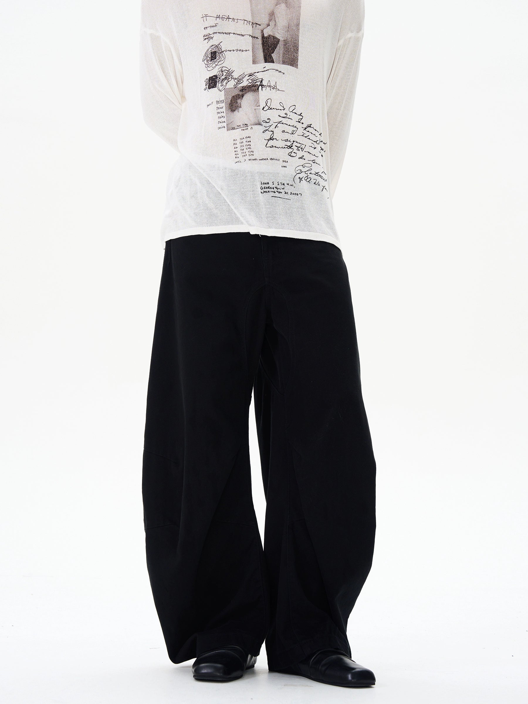 Retro Wide-Leg Scimitar Jeans Dynamic Men's High