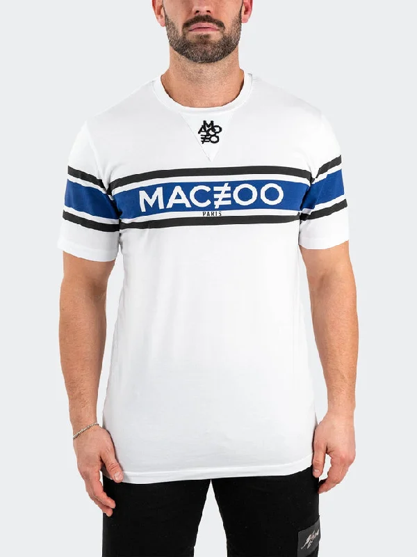 Maceoo Stretch Tshirts | Tee Iconborder White Trendy Men's Oversized