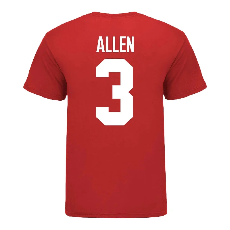 Ohio State Buckeyes Men's Lacrosse Student Athlete #3 Ari Allen T-Shirt Cozy Men's Winter