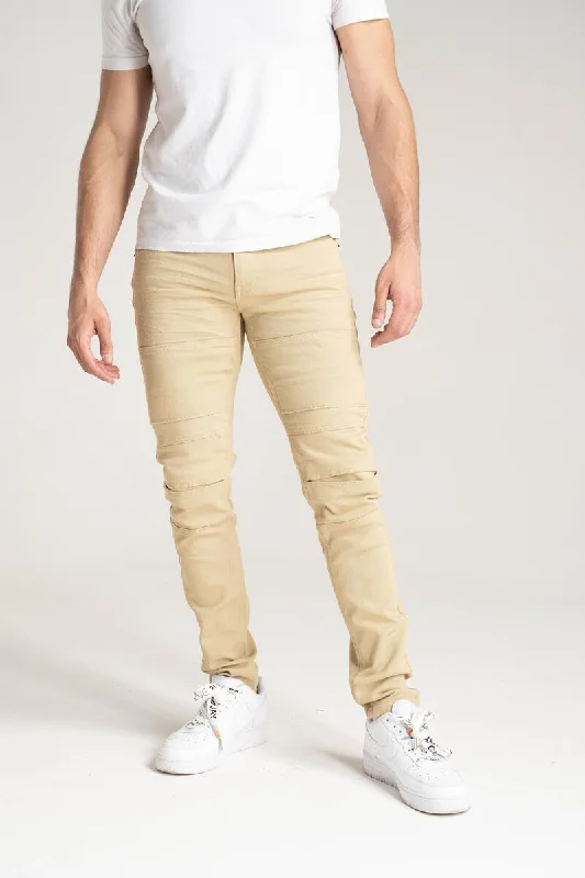 Taker Premium Stretch Twill Jean (Khaki) Edgy Men's Punk
