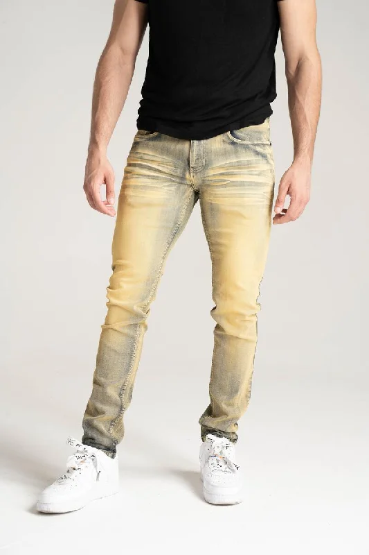 Spark Basic Stretch Jean (Taupe) Dapper Men's 1920S