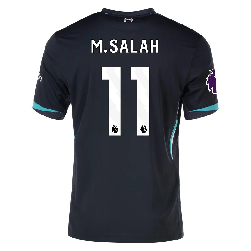 Nike Liverpool Mohamed Salah Away Jersey w/ EPL Patch 24/25 (Night Forest/Washed Teal) Rugged Men's Outdoor 