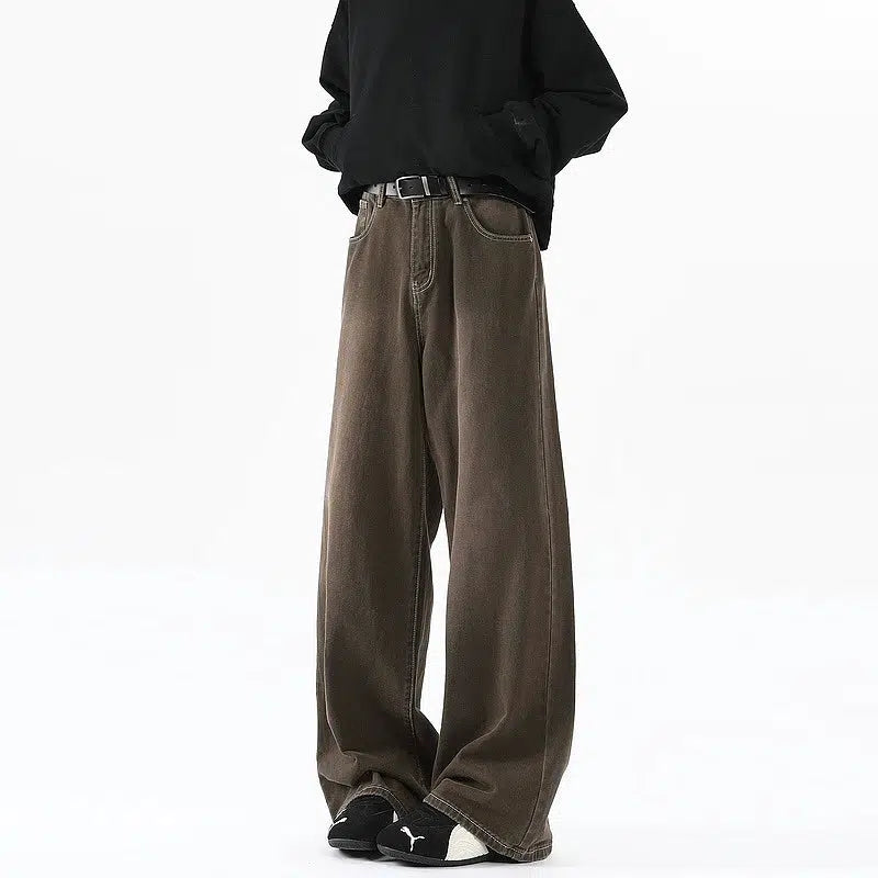 Loose Fit Wide-Leg Jeans Masculine Men's 