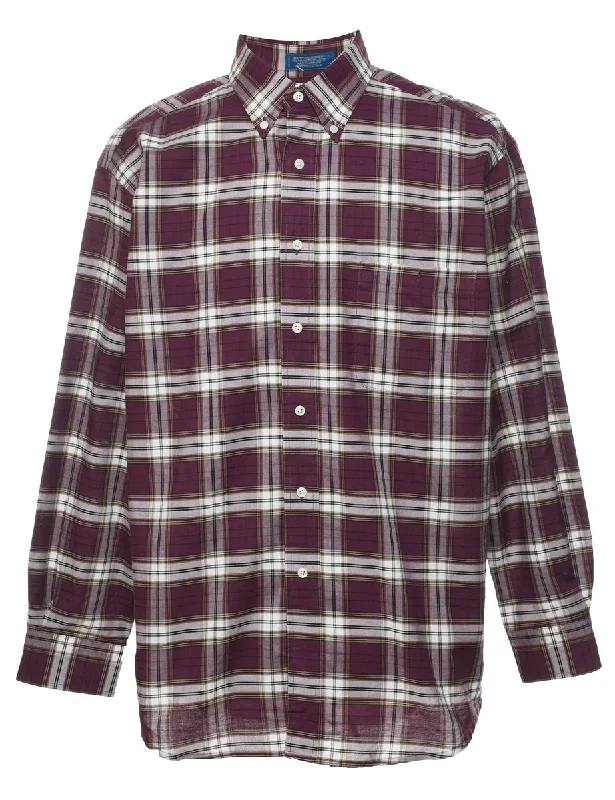 Classic Checked Shirt - L Beach