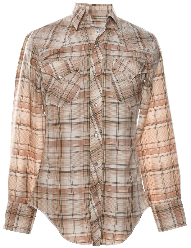 Light Brown Checked Shirt - M Lumberjack