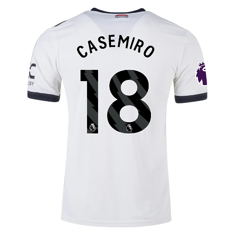 adidas Manchester United Casemiro Authentic Third Jersey w/ EPL Patch 24/25 (Off White) Tough Men's Military adidas Manchester United Casemiro Authentic Third Jersey w/ EPL Patch 24/25 (Off White) Tough Men's Military