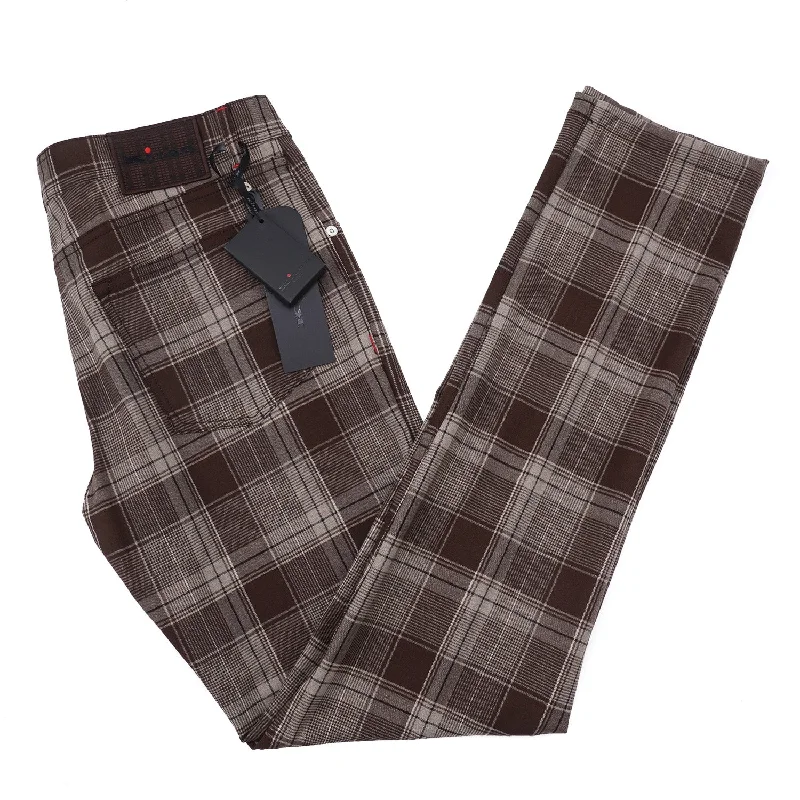 Kiton Slim Fit Five-Pocket Wool Pants Laid