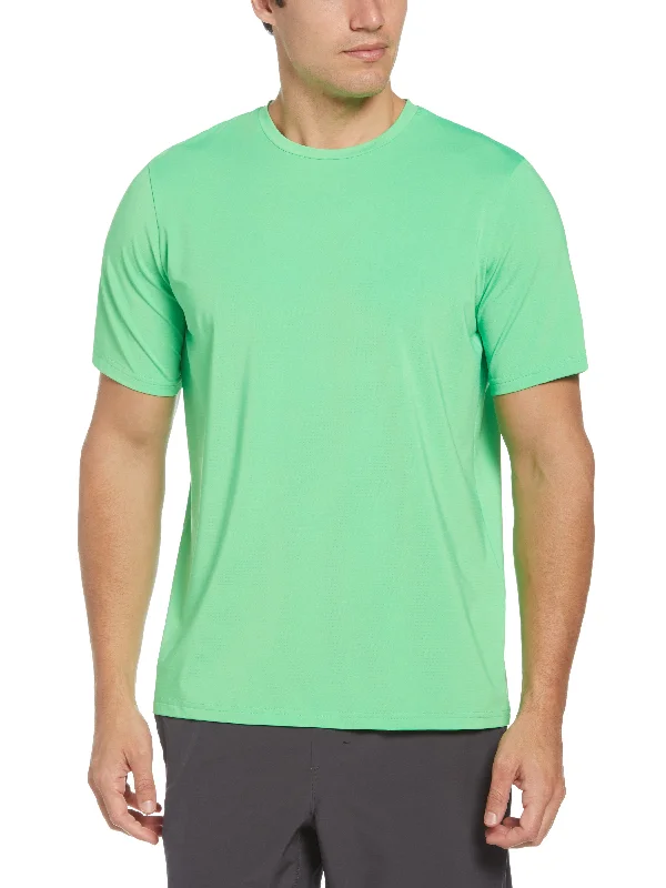 Men's Pin Hole Mesh Tennis Tee Youthful Men's Pop