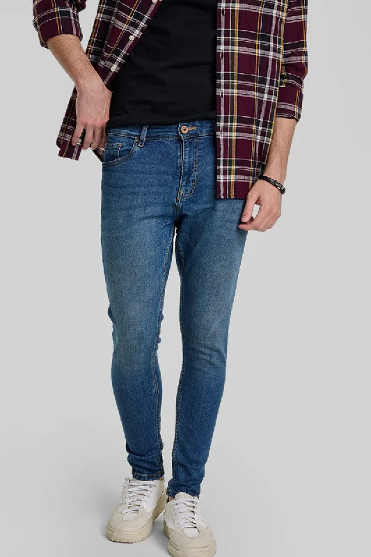 Navy Skinny Fit Jeans Bohemian Men's Free