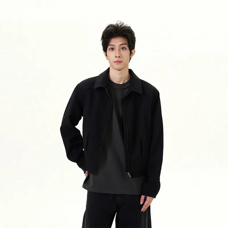 Casual Zip-Up Jacket Modern Men's Geometric