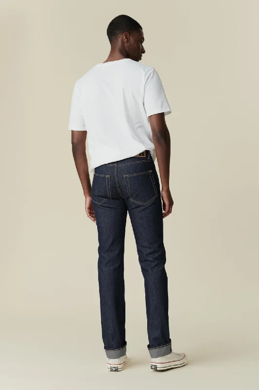 Men's Straight Cut Jeans - Indigo Trendy Men's Oversized