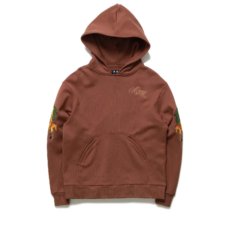 Always On Tour Palm Tree Hoodie - Brown Rugged Men's Outdoor 