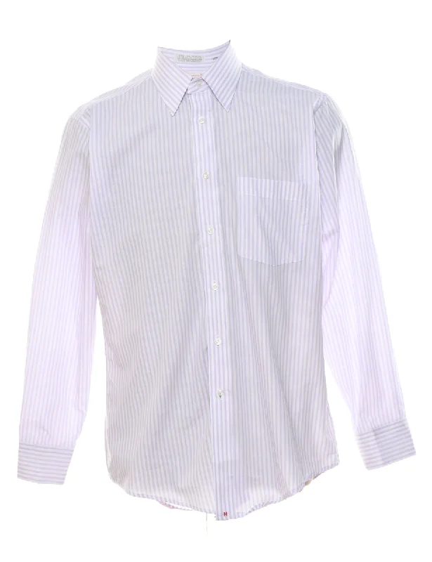 Striped Shirt - M Cozy Men's Sherpa