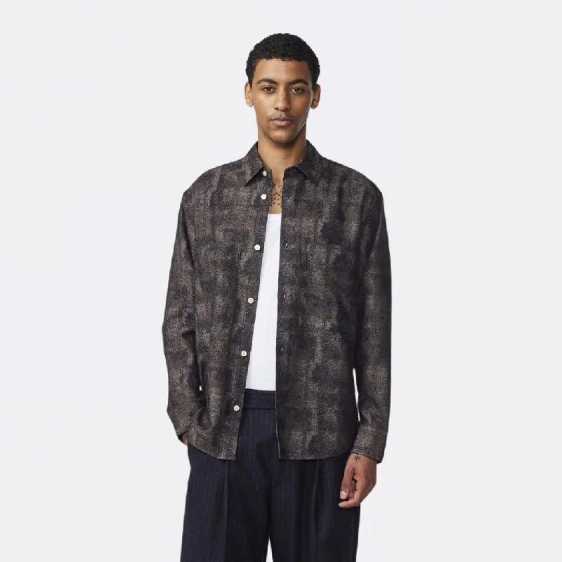 Freddy 5177 Jacquard Shirt (Navy Multi) Laid