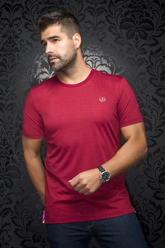 AU NOIR | T-Shirt | Crew Neck Varenna Cabernet Refined Men's Classic 