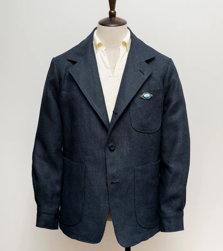 Bryceland's Easy Jacket Blue Linen Modern Men's 