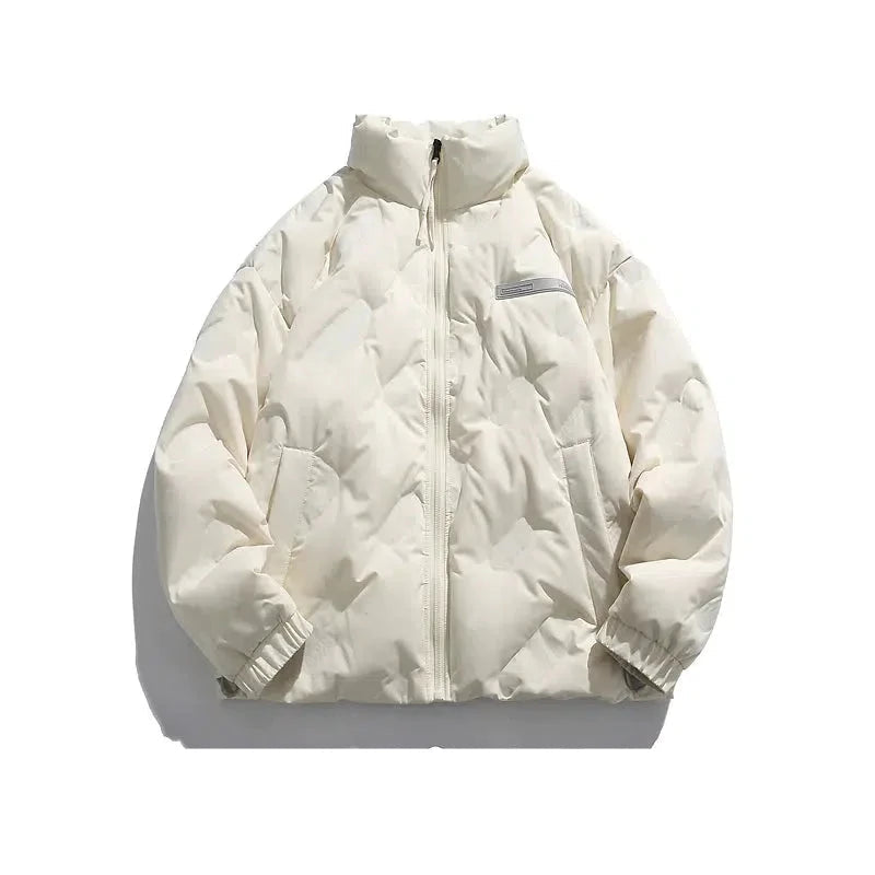 Stand-up Collar Puffer Jacket Trendy Men's Oversized