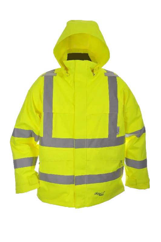 Viking Men's Professional® Journeyman Hi-Vis Class 3 Waterproof Trilobal Hooded Jacket Dynamic Men's High