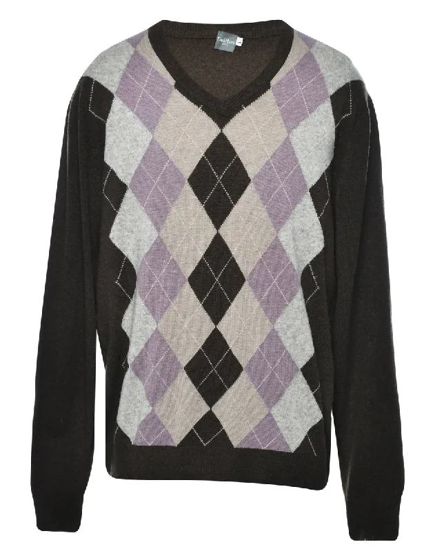 Argyle Jumper - L Cool Men's Skate