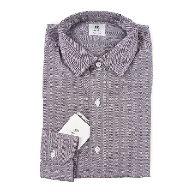 Luigi Borrelli Regular-Fit Cotton Dress Shirt Street