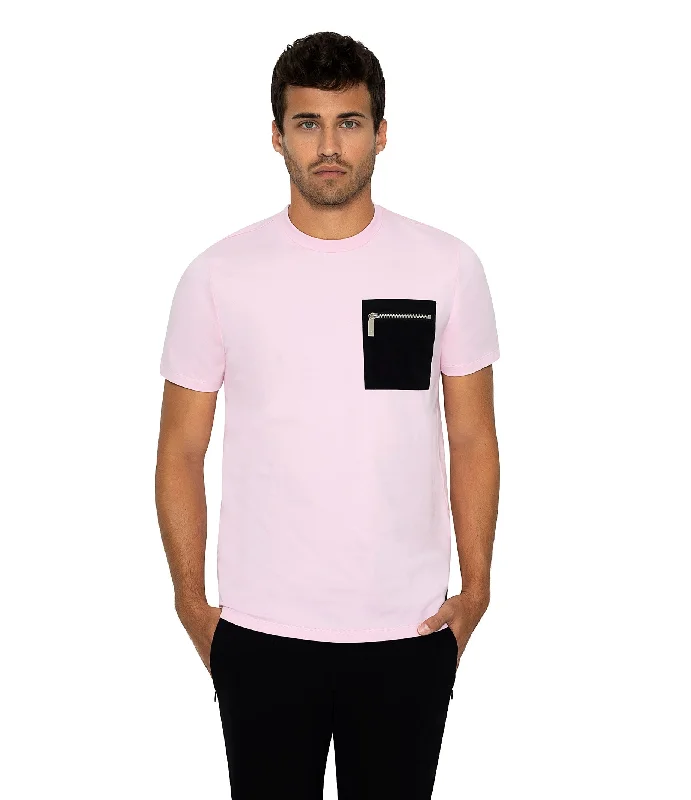 Bertigo Stretch Short-Sleeve Tshirts | ORSO ZP PINK T-SHIRT Refined Men's Classic 