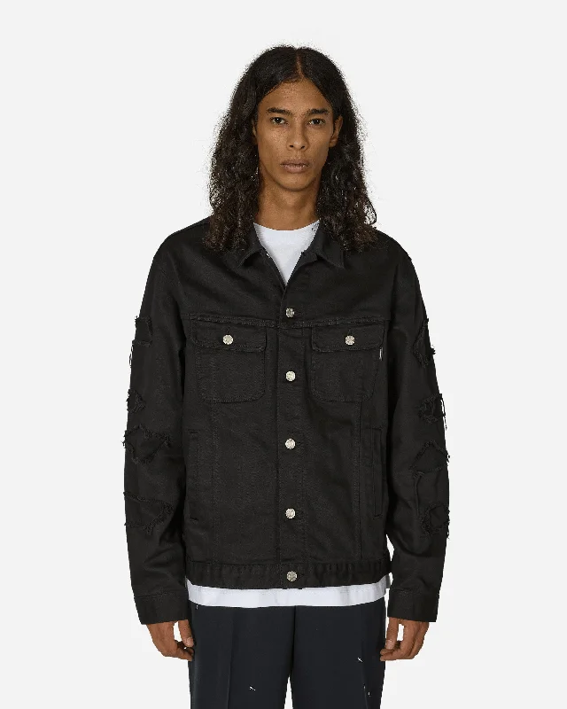 Cotton Jacket Black Athletic Men's High