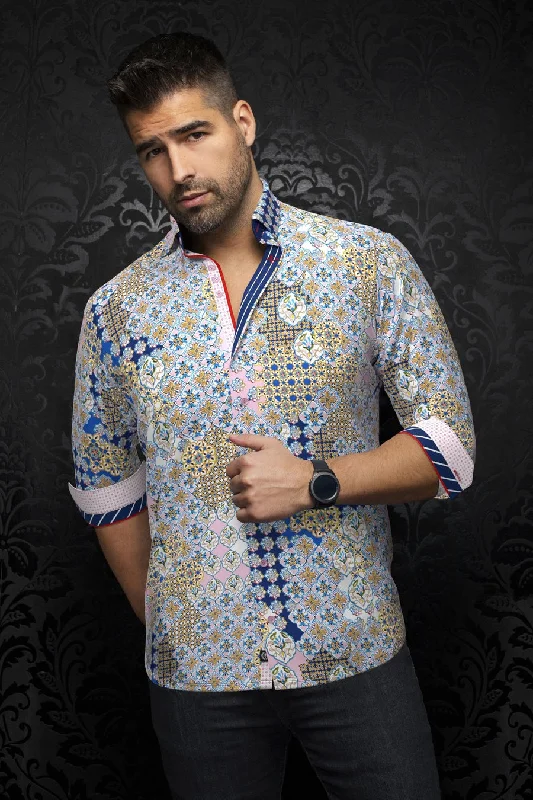 Au Noir Stretch Shirt | Carlson Pink Elegant Men's Cashmere