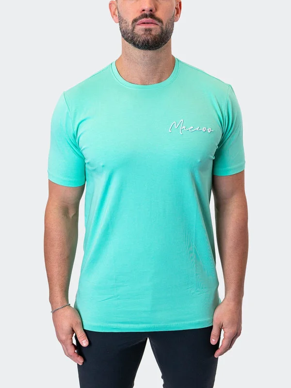 Maceoo Stretch Short-Sleeve Athletic Wear | Tee Signature MintGreen Organic