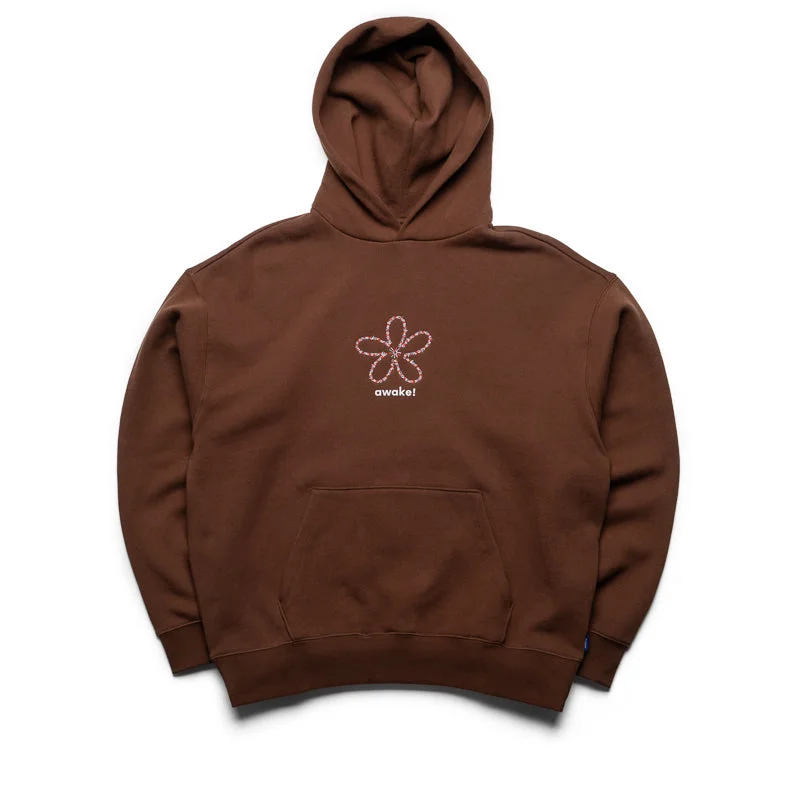 Awake NY Flower Stamp Hoodie - Brown Classic Men's Pin
