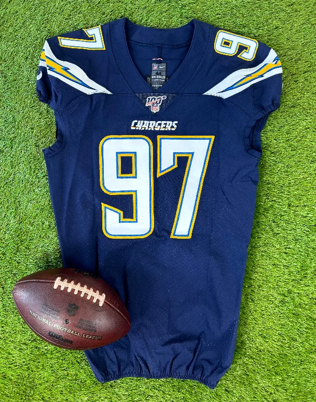 Los Angeles Chargers 2019 Joey Bosa NFL Football Jersey (44/Large) Edgy Men's Punk Los Angeles Chargers 2019 Joey Bosa NFL Football Jersey (44/Large) Edgy Men's Punk