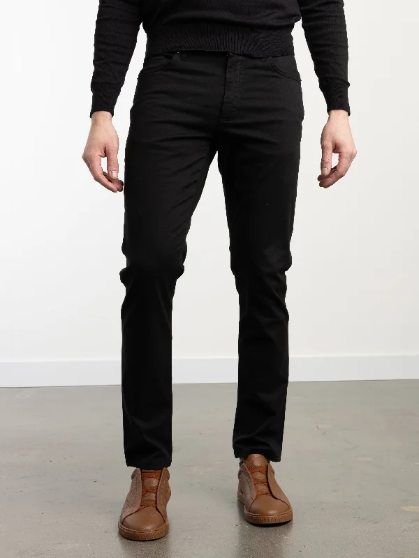 Black Stretch Roccia Jeans Traditional Men's Country