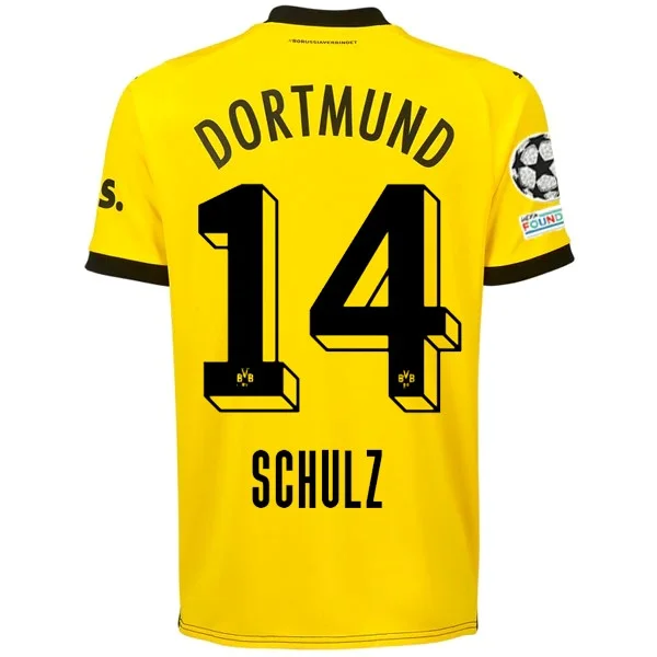Puma Borussia Dortmund Nico Schulz Home Jersey w/ Champions League Patches 23/24 (Cyber Yellow/Puma Black) Elegant Men's Cashmere Puma Borussia Dortmund Nico Schulz Home Jersey w/ Champions League Patches 23/24 (Cyber Yellow/Puma Black) Elegant Men's Cashmere