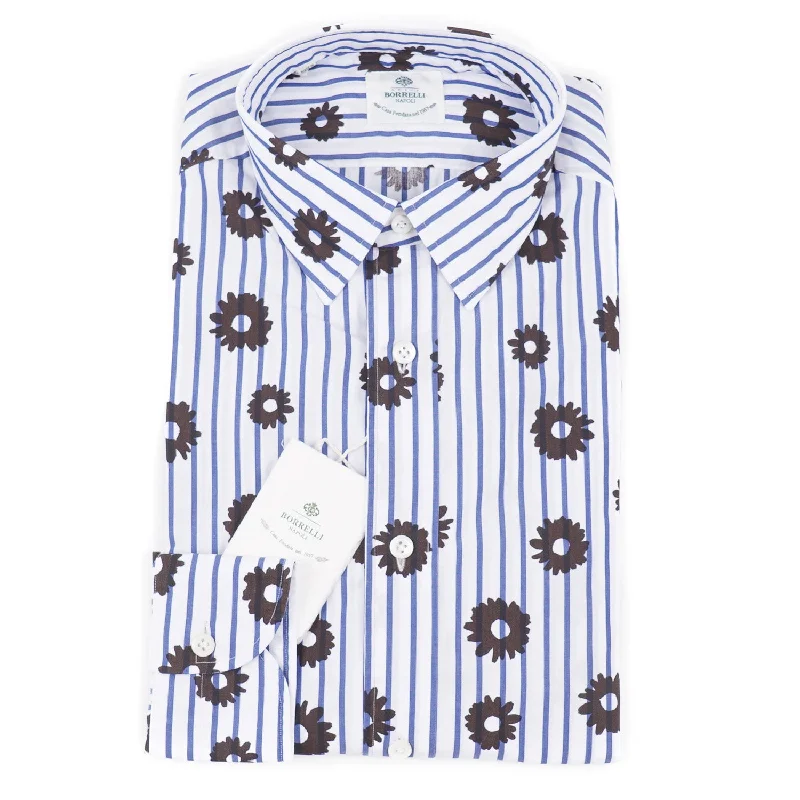 Luigi Borrelli Regular-Fit Floral Cotton Shirt Sophisticated Men's 