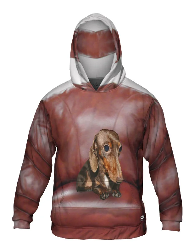 Dachshund Red Leather Couch Dynamic Men's High