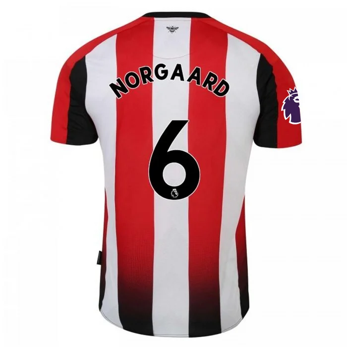 Umbro Brentford Christian Nørgaard Home Jersey w/ EPL Patch 24/25 (Red/White) Trendy Men's Oversized Umbro Brentford Christian Nørgaard Home Jersey w/ EPL Patch 24/25 (Red/White) Trendy Men's Oversized