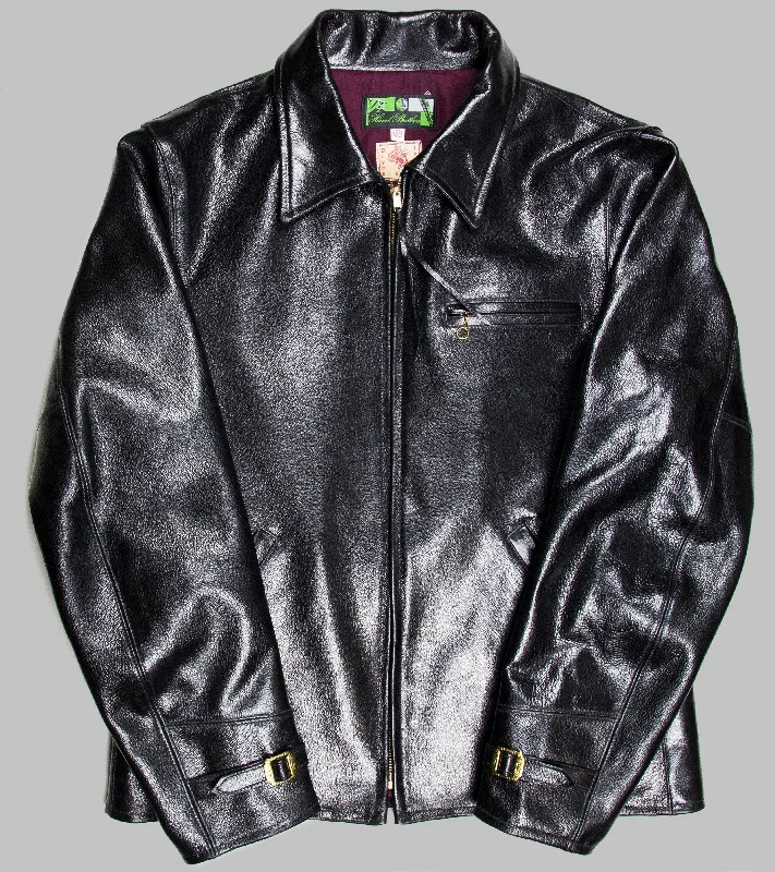 Bryceland's x Himel Brothers Goatskin Leather Jacket Black Athletic Men's High