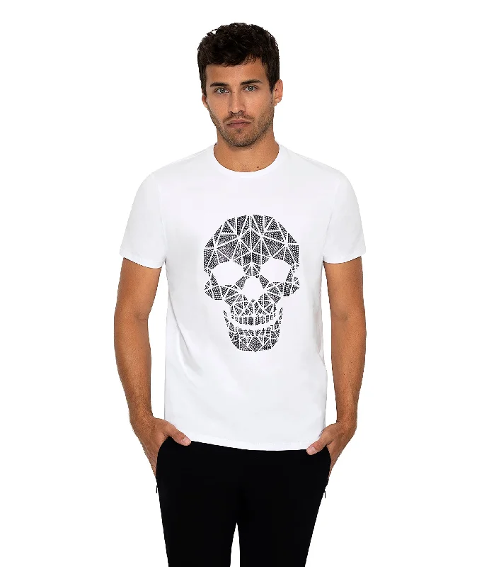 Bertigo Stretch Short-Sleeve Tshirts | DAMON WHITE T-SHIRT Cool Men's Skate