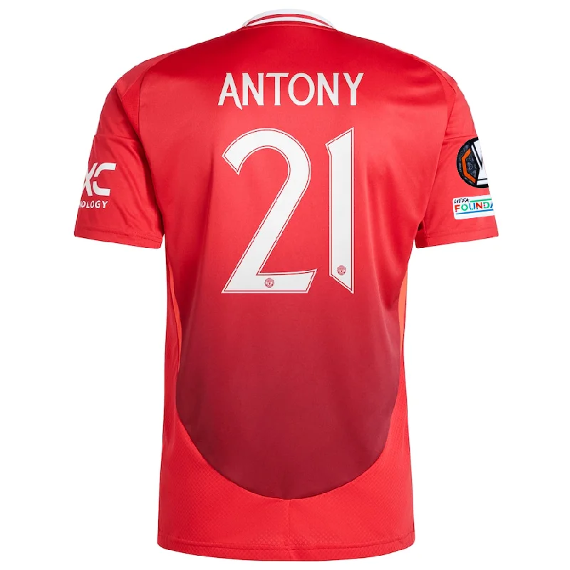 adidas Manchester United Antony Home Jersey w/ Europa League Patches 24/25 (MUFC Red) Casual Men's Japanese adidas Manchester United Antony Home Jersey w/ Europa League Patches 24/25 (MUFC Red) Casual Men's Japanese