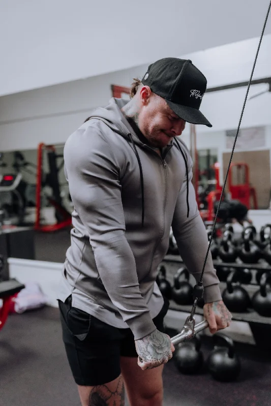 Hustle Hoodie - Platinum Grey Monochromatic Office Style