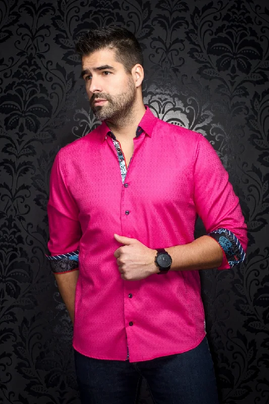 Au Noir Stretch Shirt | Adjani Fuchsia Sporty Men's Tennis