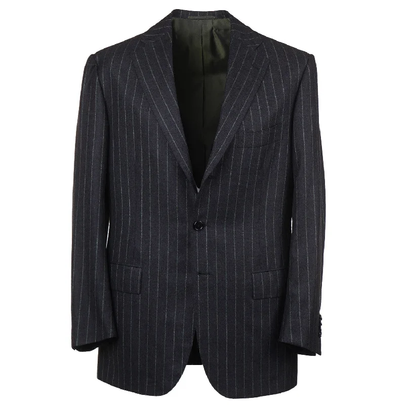 Cesare Attolini Slim-Fit Flannel Wool Suit Relaxed Men's Beach