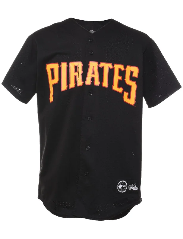 MLB Pirates Black & Yellow Jersey - M Stylish Men's Neon