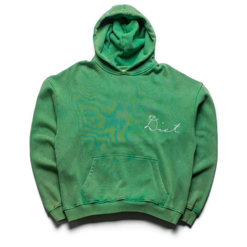 Diet Starts Monday Chainstitch Hoodie - Green Cclassic Men's Tweed