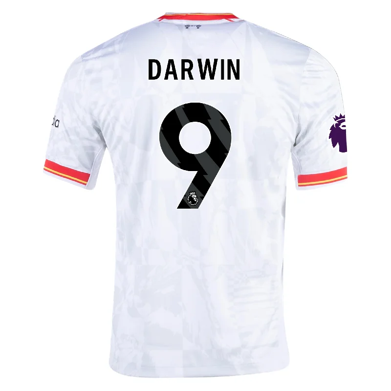 Nike Liverpool Darwin Nunez Third Jersey w/ EPL Patch 24/25 (White/Pure Platinum) Refined Men's Velvet Nike Liverpool Darwin Nunez Third Jersey w/ EPL Patch 24/25 (White/Pure Platinum) Refined Men's Velvet