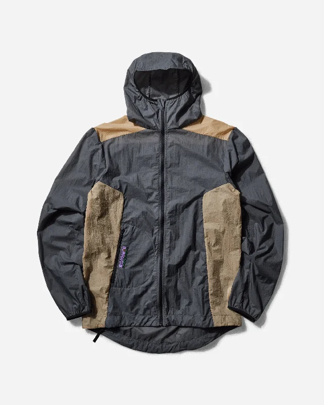 Men's Recycled Windproof Hooded Jacket Cave Grey Athletic Men's High