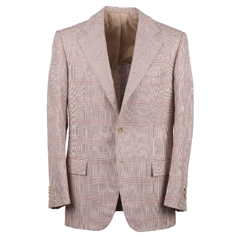 Cesare Attolini Layered Check Cotton Sport Coat Hip Men's Retro