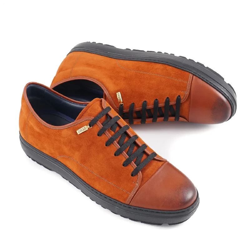 Zilli Suede and Calf Leather Sneakers Casual Men's Loose